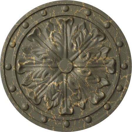 Ekena Millwork Foster Acanthus Leaf Medallion (Canopies up to 2 1/4"), 20 1/2"OD x 1 1/2"P, Witch Hazel Crackle CM20FOWHC